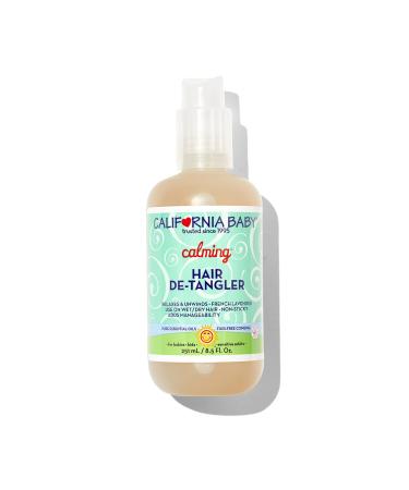 California Baby Calming Detangler Spray | Plant-Based | Detangles Hair & Adds Shine | Light Lavender Scent | Allergy-Friendly | Gentle Leave in Conditioner Spray | 251 mL / 8.5 fl. oz.