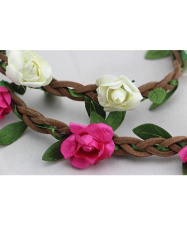 Shop Multicolor Boho Flower Crowns | Elastic Hippie Hair Wreaths for Weddings & Photography - International Shipping - Buy Online on GoSupps.com