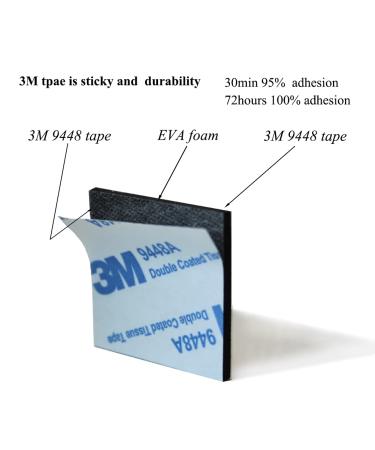 AIHOLU Double Sided Foam Tape 130PCS - Heavy Duty Mounting Adhesive for Crafts, Photos, Walls - Black Strip and Square Included - 7.9*11.8*0.6 - Buy Online on GoSupps.com