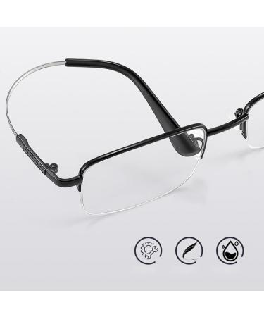 Lightweight Titanium Alloy Half-Frame Business Reading Glasses for Men | Blue Light Blocking 3.0x Gold Readers - International Shipping Available - Buy Online on GoSupps.com