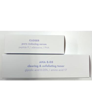 Frankly Pore Care Set: Anti-Aging Closer Serum & AHA Toner | Pore Minimizing Duo with Glycolic Acid & Peptides for Radiant Skin - Buy Online on GoSupps.com
