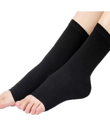 Toeless Compression Socks Plantar Fasciitis Medical Circulation Elastic Socks Vein Support Black
