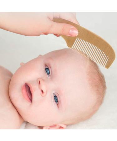 Heallily Baby Hair Brush and Comb Set - Gentle Wooden Hairbrush for Newborns, Infants, and Toddlers - Baby Grooming Kit for Bath and Shower - Buy Online on GoSupps.com