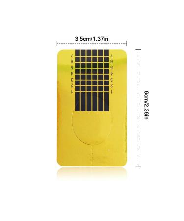 500 Self-Adhesive Golden Nail Stencils for Gel Nails - UV Art Modeling Templates for Perfect Extensions - Buy Online on GoSupps.com
