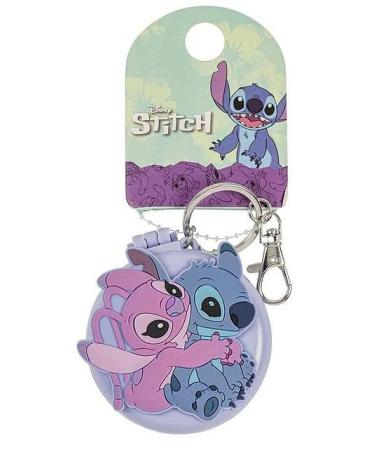 Peers Hardy - Disney Lilo and Stitch Blue and Pink Compact Mirror and Hairbrush Keychain
