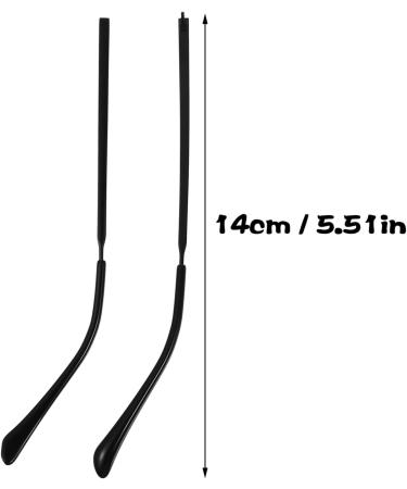 Ultechnovo Accessories: Metal Temple Arm Replacement Covers for Sunglasses - Glasses Repair Set (Black 14x3cm) - Buy Online on GoSupps.com