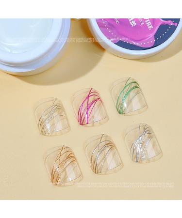 1Box Semi-Solid Nail Gel Polish Pulling Silk Aurora UV Gel Luminous Lacquer Varnish Micro Carving Art Manicure Glitter Powder - (Color: Clear) - Buy Online on GoSupps.com