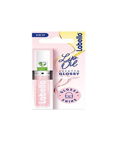 Labello Lip Oil Glossy Effect - Glossy Shine 5.5 ml lip gloss with vegan formula volume gloss 100% natural lip gloss glossy shine 5.5 ml (1 Pack) - Buy Online on GoSupps.com