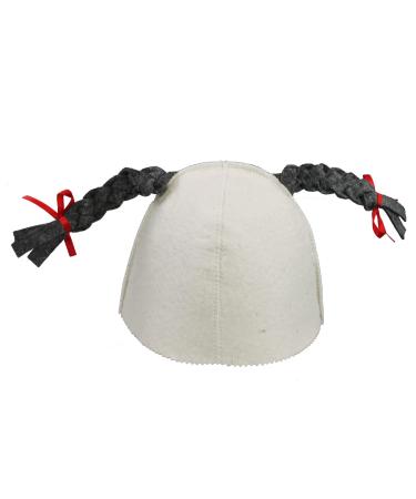GMMH Sauna hat 'Braids' Sauna hat Sauna cap Felt cap Felt hat made of 100% felt Hat cap for sauna