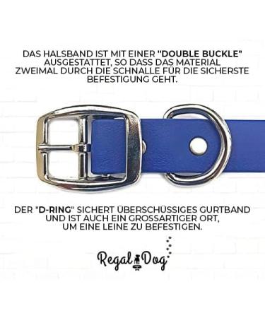 Regal Dog Products Waterproof Dog Collar for Small Medium & Large Dogs - Durable Blue Collar for Puppies & Adult Dogs - Buy Online on GoSupps.com