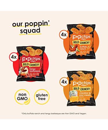 Popchips Ridges Variety Pack - Gluten Free Potato Chips (12 Bags: BBQ  Cheddar Sour Cream  Buffalo Ranch) - Buy Online on GoSupps.com