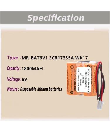 12 Pack 6V 1800mAh MR-BAT6V1 2CR17335A WK17 Battery - Compatible with Mitsubishi M80 Driver & MR-J4 Servo System | International Shipping Available - Buy Online on GoSupps.com