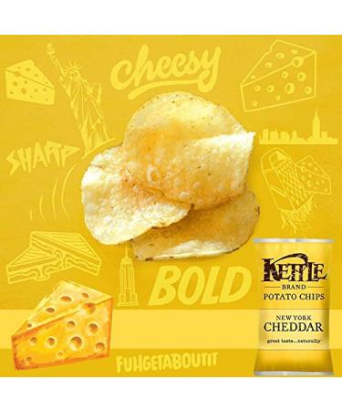 Kettle Foods New York Cheddar Potato Chips 5 oz - Gourmet Snack - Buy Online on GoSupps.com