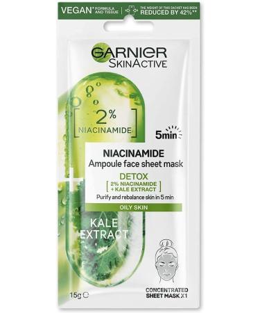 L'Or al Group 10 X Garnier Skin Active Niacinamide Ampoule Detox Facial Mask 15g Oily Skin - Buy Online on GoSupps.com
