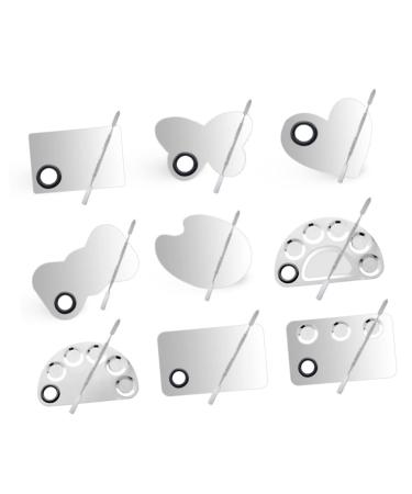 Shop 2 Sets Stainless Steel Makeup & Nail Art Palettes | International Shipping Available - Buy Online on GoSupps.com