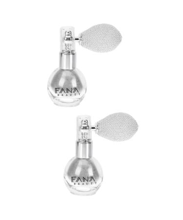 TEHAUX 2 Pcs Spray Glitter Makeup Highlighter Spray Powder Makeup Glitter High Gloss Spray Body Luster Silver Whitex2pcs 7x5.5cmx2pcs