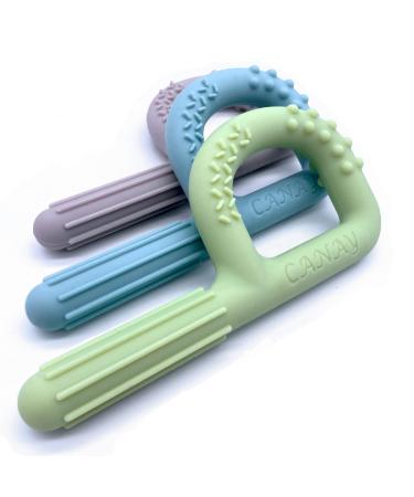 Sensory Chew Toys for Autistic Kids (3 Pack) - Silicone Teether Sticks for ADHD & SPD - Hand-Held Oral Motor Stimulation Tool - Buy Online on GoSupps.com