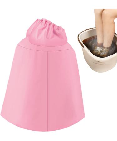 Foot Diving Bucket Cover Thickened Foot Tub for Soaking Feet Full Leg Wrap | Convenient Washbasin Waterproof Tub for Camping Travel Students Pink color - Buy Online on GoSupps.com