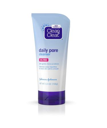 CLEAN & CLEAR Daily Pore Cleanser Oil-Free 5.50 oz (Pack of 4)