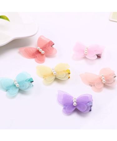Frcolor Baby Girls Hair Clips - 8 Piece Toddler Bow & Pearl Butterfly Snap Barrettes for Kids - Buy Online on GoSupps.com