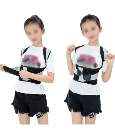 Buy Lumbar Posture Corrector Adjustable Back Brace - Shoulder Protection Corset (L Code) - Black & Grey - Buy Online on GoSupps.com