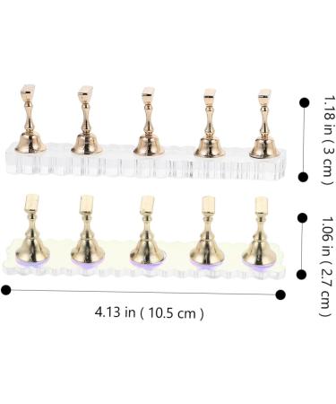 FRCOLOR 2 Sets show rack tool nails nail painting stand press on nail stand nail accessories nail stands for press on press on nail holder nail art stand Acrylic aurora manicure - Buy Online on GoSupps.com