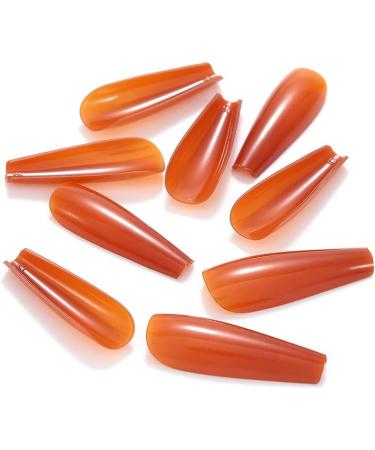 Coffin False Nails Press on Nails French Long Fake Nails Ballerina Acrylic Stick on Nails 24pcs for Women and Girls (Color : Pink Size : H) - Buy Online on GoSupps.com