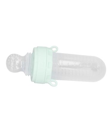 Baby Food Dispenser Pacifier Leak-Proof Silicone Baby Fruit Feeder Dust Cover for Household (Mint Green)