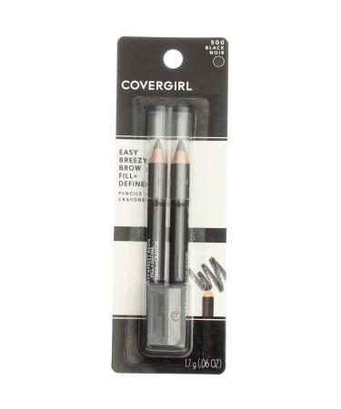 CoverGirl Professional Brow & Eye Makers Midnight Black 500 - Pack of 2 (.06 oz) | Brow Shaper & Eyeliner - Buy Online on GoSupps.com
