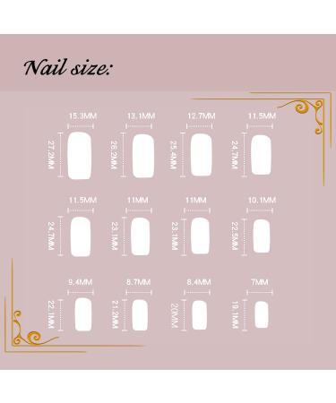 Medium Square French Tip Press on Nails with Fall Leaf Design - Glitter Acrylic False Nails for Women - Style 1 - Buy Online on GoSupps.com