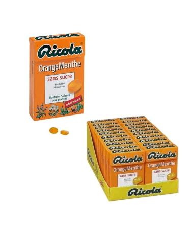 RICOLA - Sugar Free Ricola Mint Orange 50g (x20)