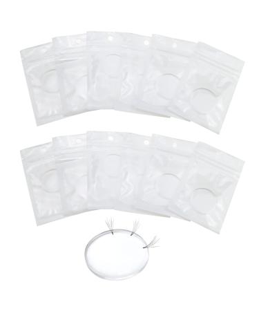 Luckycivia 12 Pcs Silicone Lash Pad Grafted False Easy Fan Lash Pad  Eyelash Silicone Holder Pad  Eyelash Supplies for Beginners Make Fans Blooming Easy Volume Lashes Pallet Tools