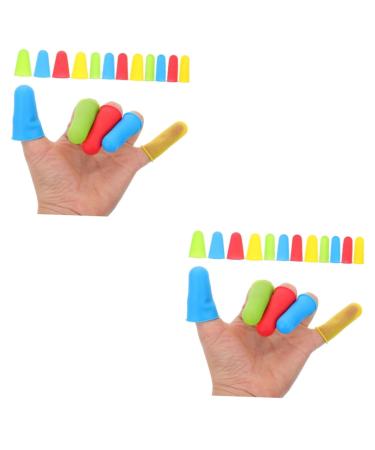 FRCOLOR 24 Pcs Silicone Finger Cot Reusable Finger Protector Wear-Resistant Finger Cot Non-Slip Finger Household Finger Protector Reusable Finger Cot Non-Slip Finger Cover