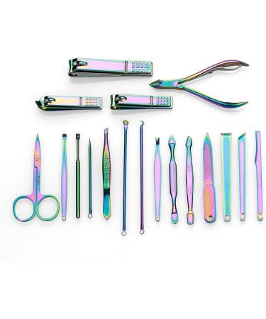 Nail Clipper Set 18 Piece Color Nail Clipper Set Nail Clipper Nail Clipper Manicure Tool Set Personal Care Portable Home Nail Set for Women - Buy Online on GoSupps.com