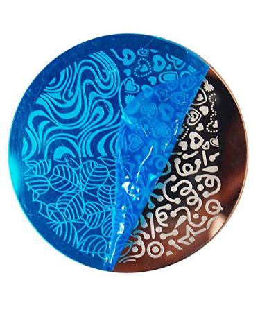 10pcs Round Nail Stamping Plates + Red Stamper - Lace Flower Pattern Nail Art Kit for Perfect Designs - Buy Online on GoSupps.com