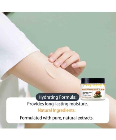 2PCS Beef Tallow Body Scrub Improves Loose Skin Lasting Moisturizing Anti Aging Lifting Brightening Nourishing Skin Care - Buy Online on GoSupps.com