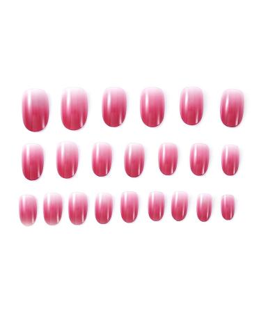 Brishow Sarg-Falsche Nails - Short Oval Color Gradient Press-On Nails Full Cover Acrylic - 24 Pieces for Women & Girls - Buy Online on GoSupps.com