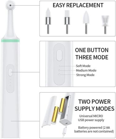 Electric Dog Toothbrush Pet Tartar Remove for Teeth Electric Teeth Polisher for Dog Plaque Stain Teeth Cleaner with 4 Brush Head Dental Care Cleaning Tools Kit for Dogs Cats (Green) - Buy Online on GoSupps.com