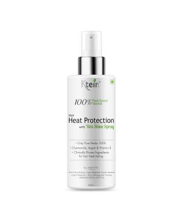 100% Plant Based Hair Heat Protection Spray with EXTRA SHINE Chamomile Argan and Vitamin E 100ml Black