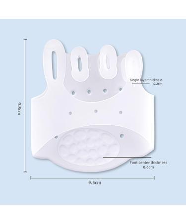 Jhtsole Toe Separator & Spacers - Cushioned Toe Slippers for Bale & Hammer Toes - 2 Pairs (White + Beige) | Comfort & Forefoot Support - Buy Online on GoSupps.com