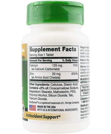 GoodSense Chelated Zinc 50mg Tablets 90 Count - Mineral Supplement - Buy Online on GoSupps.com