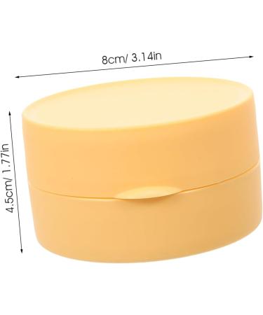 Ciieeo Box Portable Soap Box Soap Holder Travel Bar Soap Container Travel Soap Case Portable Soap Case Portable Soap Container Soap Dishes Soap Containers Soap Dispenser Pp With Cover Yellow 8.00X8.00X4.50CM - Buy Online on GoSupps.com