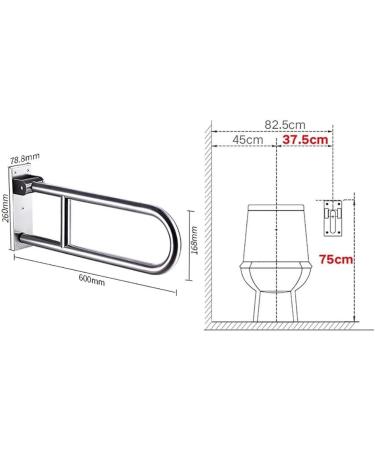 Bathroom Grab Bar Safety Support Rail 24-Inch Shower Grab Bar Brushed Nickel Safety Support Handrail for Bathroom Sturdy Base Fol - Buy Online on GoSupps.com