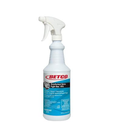 Betco Fight-Bac RTU Disinfectant Pleasant Scent 1-Quart Pack Of 1 Packaging may vary