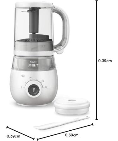 Philips Avent 4-in-1 Baby Food Processor - Healthy Baby Food Maker and Blender in White (Model SCF883/02) - Buy Online on GoSupps.com