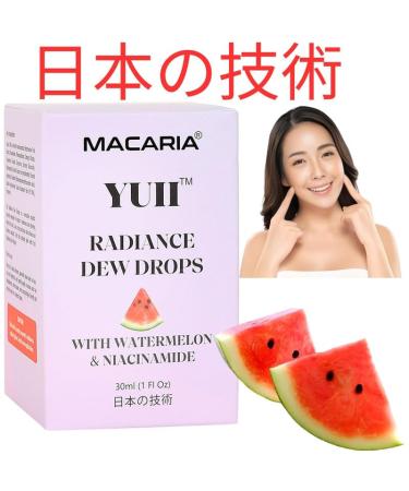 Macaria Yuii Aqua Aqua Dew Drops Face Serum Glow Watermelon And Niacinamide With Vitamin E By Japanese Technology - Buy Online on GoSupps.com
