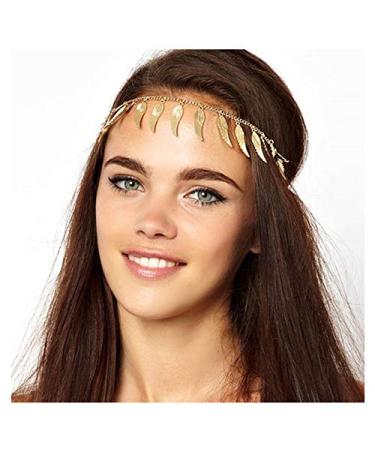 Kercisbeauty Gold Wings Headchian for Women Forehead Chain Statement Hair Jewelry for Photoshot Party Hair Accessories for Girls