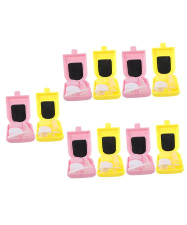 Homsfou 10 sentences contact lens foil mirror film Practical lens holder lens storage case enchanting lens organizer colored contact lenses plastic ice cream