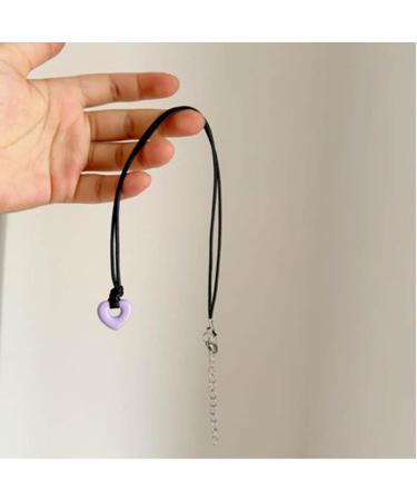 Oralgo Aesthetic Leather Heart Choker Necklace - Adjustable Everyday Accessory for Parties & Appointments - Buy Online on GoSupps.com