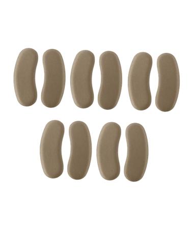 FRCOLOR Back Heel Cushion 5 Pairs Back Heel Grips Shoe Inserts Back Heel Protectors Heel Grips for High Heels High Heel Grips Back Foot Care Protector Coffee Medium